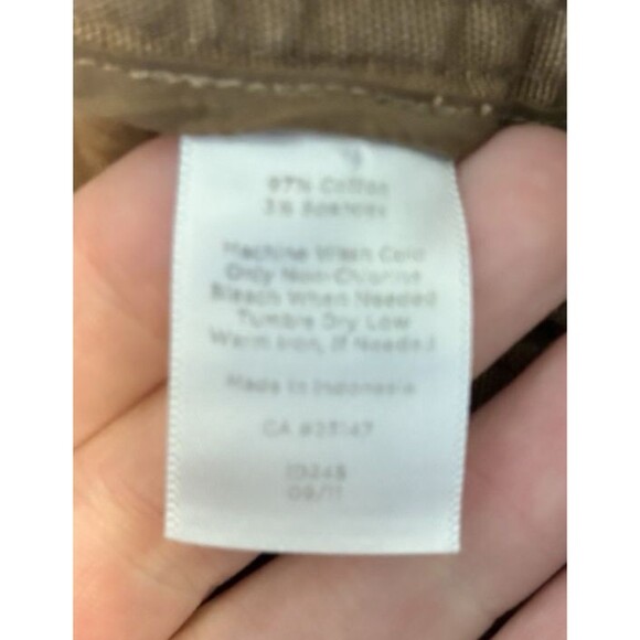 Talbots Women Pants 16W Brown Cotton Blend Straight Leg Signature Capri Pants - Picture 6 of 6